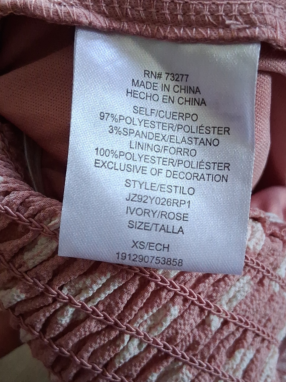 Candie's Rose Pink Striped Jumpsuit - Picture 5 of 7